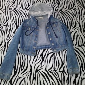 Denim Jacket With Hoodie